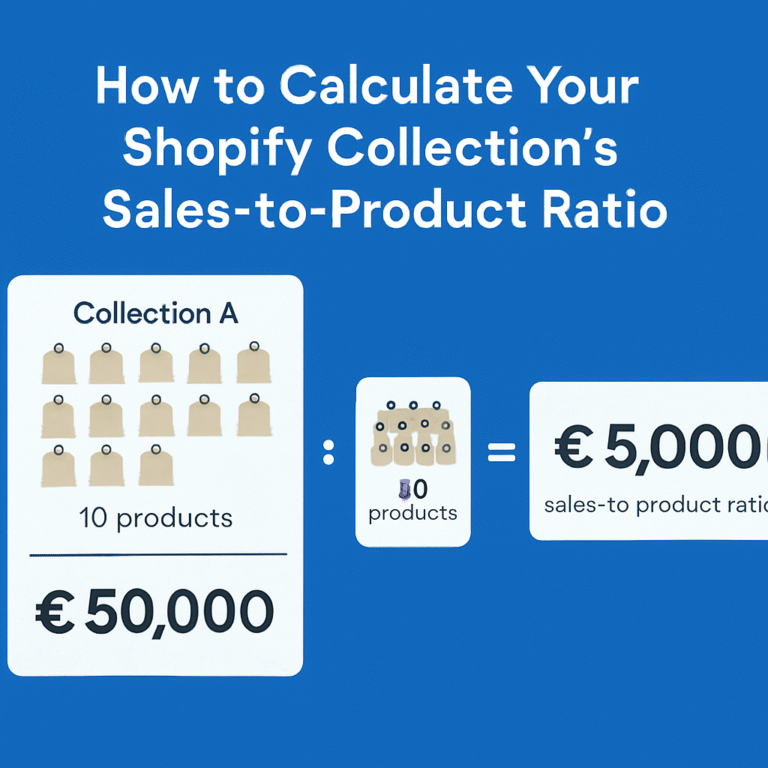 Shopify collection sales-to-product ratio