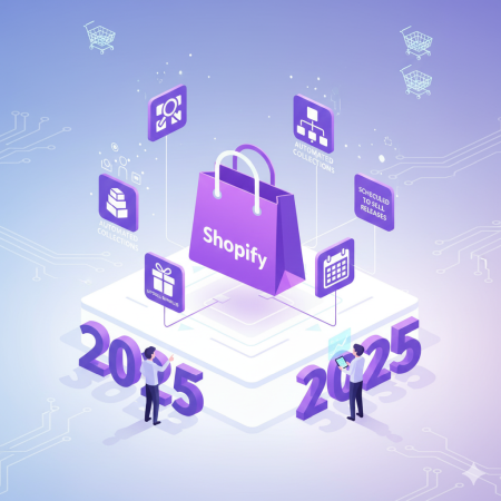 Best Shopify apps 2025 with a man standing next to a Shopify branded stand